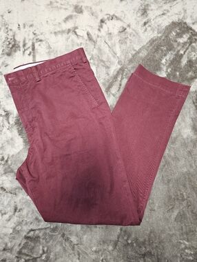 Polo Ralph Lauren Men's Burgundy Cotton Stretch Twill Chinos Straight Leg 40/32